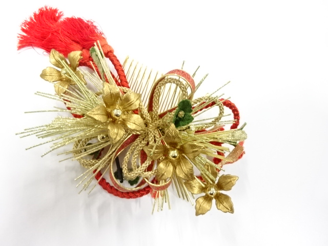 JAPANESE KIMONO / ANTIQUE HAIR ACCESSORY